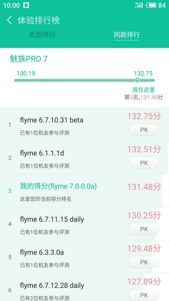 魅族pro7高配版跑分